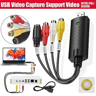 Audio Video VHS VCR To DVD Converter USB 2.0 Capture Card Adapter Digital Format • $11.48