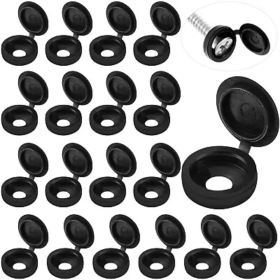 Plastic Screw Hinged Cover Caps Fold Snap Fold Washer Flip Tops Covers 100 Piece • $8.49