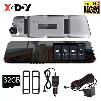 XGODY 1080P Dash Cam Night Vision Rear View Camera Car DVR Cam Reverse Recorder • $36.95