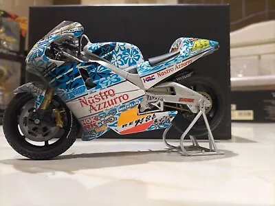 MINICHAMPS 016186 HONDA NSR500 Bike ROSSI Dirty Finish MUGELLO GP 2001 1 12th • £50