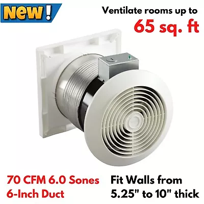 70CFM Through Wall Bathroom Vent Exhaust Fan Mobile Home Hot Tub Moisture Remove • $127.16