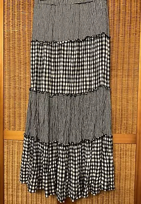 M&S Collection Chequered Print  Maxi Skirt Size 12 Used Lightly • £12