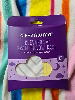 £3.50 • Buy Clevamama Clevafoam Pram Pillow Case 31x22cm