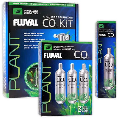 Fluval CO2 45g / 95g Kits & Spares Plant Growth Health Aquarium Fish Tank • £10.95