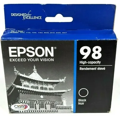 Genuine Epson 98 High Capacity Black Ink Cartridge • $24.39