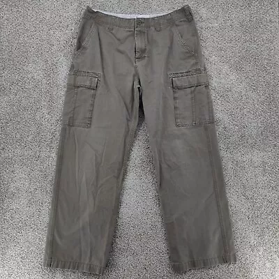 Gap Cargo Pants Mens 38x34 (38x32) Green Baggy Loose Wide Military Hiking Skate • $14.98