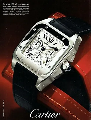 £3.11 • Buy Publicité Advertising 109 2009 Cartier Santos 100 Chronograph Watch