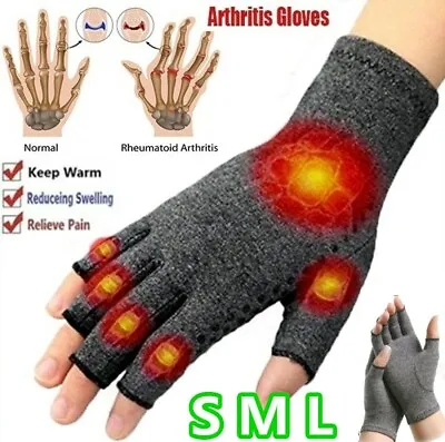 Anti Finger Hand Arthritis Brace Support Gloves Compression Cure Pain Relief HOT • £3.62