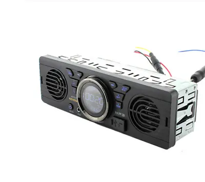 Built-in 2 Speaker Car Dash Stereo Audio FM Aux Receiver SD USB MP3 Radio Player • £27.96