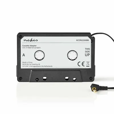 Nedis In Car Audio Tape Cassette To Jack AUX For IPod IPhone Converter Adapter • £9.72