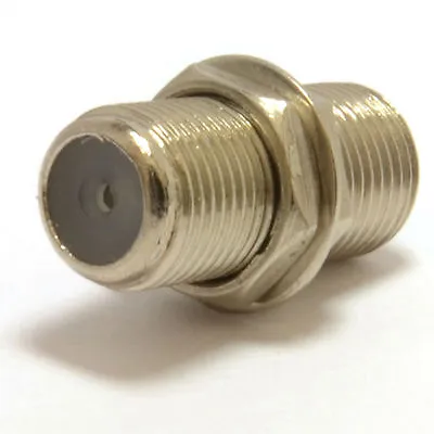 F Type Female / F Type Female Coupler Coaxial Adapter Satellite TV Aerial Ring • £2.25