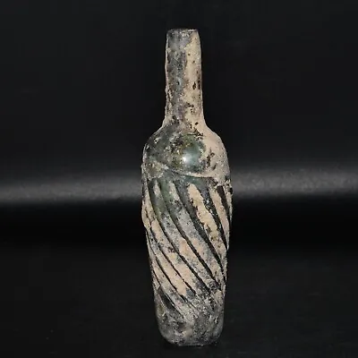 Large Ancient Intact Roman Glass Bottle With Long Spout Ca. 1st - 3rd Century AD • $250