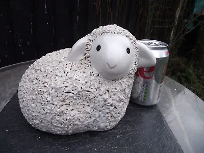 Sweet Art Pottery Sheep Ewe Lamb With Textured Fleece Figurine Ornament • £25