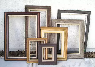 Lot Of 7 Vintage Wood Picture Painting Frames • $39.98