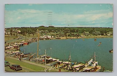 Postcard Boats Yachts Oak Bluffs Martha's Vineyard Island Massachusetts C1972 • $5.99