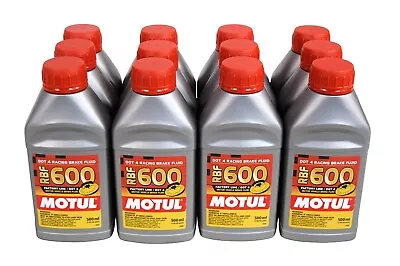 MOTUL 1/2 Liter (16.9 Fl.oz) RBF 600 Brake Fluid - Racing Dot 4 Oil - Box Of 12 • $186.50
