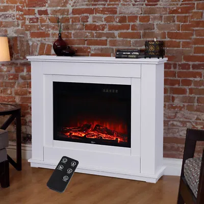 £229.95 • Buy 30in Electric LED Flame Fireplace Insert Fire Surround Suite Mantelpiece Heater