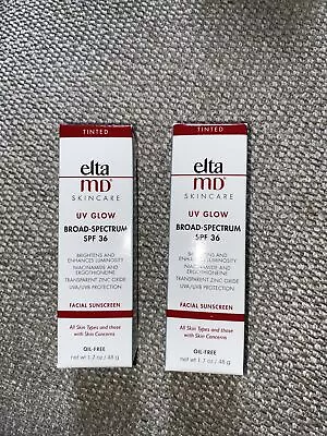 Elta MD UV Glow Clear  Sport SPF36 Tinted 1.7oz Lot 2 Facial Body Sunscreen NIB • $40