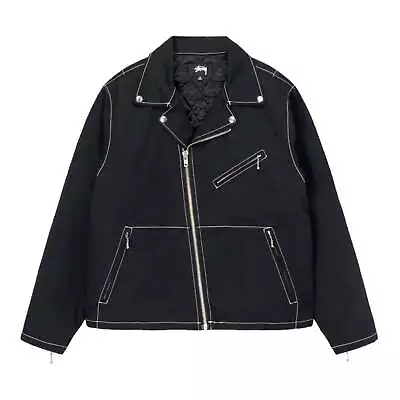Stussy Moto Twill Jacket Black • $253.87