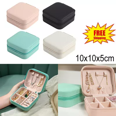 Jewellery Box Small Organizer Leather Jewelry Storage Case Box Travel Portable • $11.72