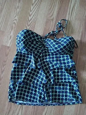 Shore Fit Tankini Swimsuit Top W/ Built-in Bra Woman’s Size 14 • $11.99