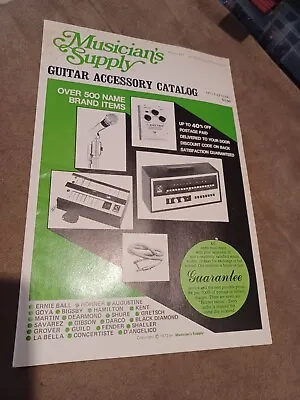 1972 Musicians Supply Magazines Guitar Accessory Catalog Fender Gibson Martin  • $29.99