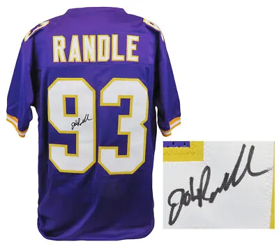 John Randle (VIKINGS) Signed Purple Throwback Custom Football Jersey - (SS COA) • $166.44