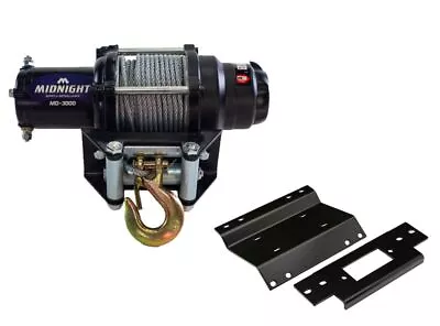 Viper 50 Ft Midnight Winch 3000 Lb Steel W/ Mount For Honda Foreman 450 1998-04 • $179.98