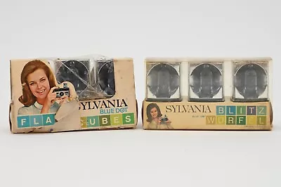 Vintage Sylvania Blue Dot Flash Cubes Camera Photography - Two Packs - Free Ship • $19.99