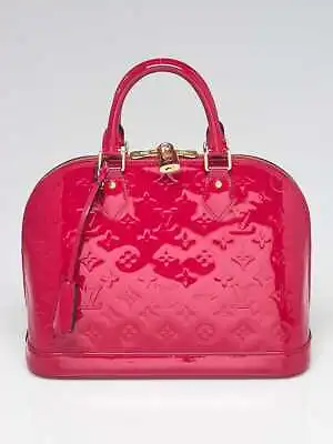 Louis Vuitton Rose Indian Monogram Vernis Alma PM Bag • $995