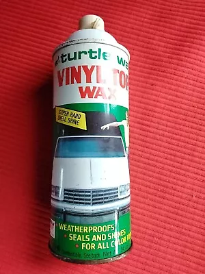 VINTAGE 1970s TURTLE WAX VINYL TOP WAX CAN 14OZ • $10.99