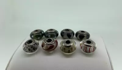 $122 • Buy Authentic Sterling Silver  Pandora Murano Glass Beads, 8 Total Beads