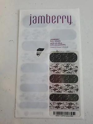 $24.52 • Buy Jamberry Nail Wraps 1 Sheet Call Me Cactus 0916 Black And White