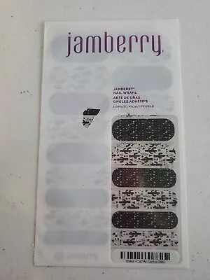 Jamberry Nail Wraps 1 Sheet Call Me Cactus 0916 Black And White • $25.47