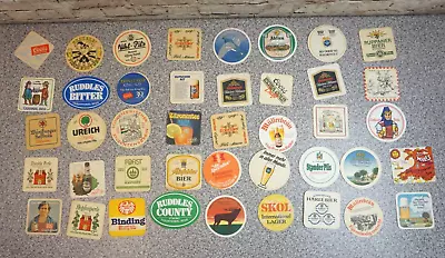 Mostly German Vintage Beer Coasters Mixed Lot 1960s-70s Used Lot 1 • $19.99
