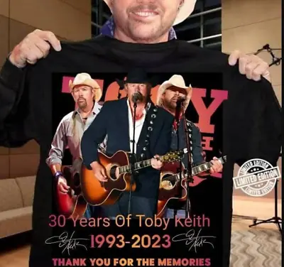 30 Years Of Toby Keith 1993 – 2023 T-Shirt Thank You For The Memories • $16.99