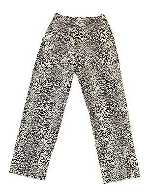 Vintage Pants 90s Y2K Graphic Animal Leopard Slim Stretch High Waisted Retro S 4 • $85