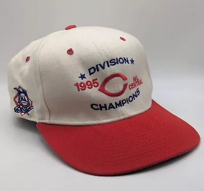 Vintage Cincinnati Reds Snapback Hat 1995 Division Champions New Era MLB Cap • $19.99