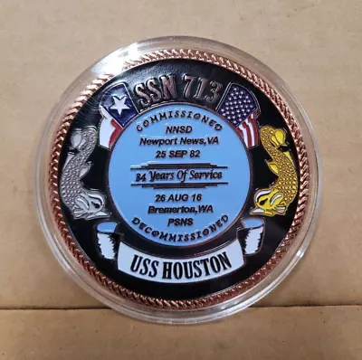 Uss Houston Ssn-713 Submarine Decommissioning Challenge Coin • $20