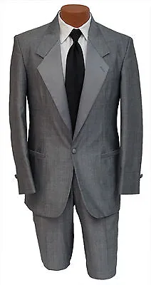 Men's Grey Raffinati Tuxedo With Pants Groom Wedding Prom Retro 39 X-Long • $39.99
