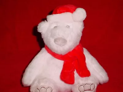 White Bear * Red Hat And Scarf  * New * 8 Inch * Cute *** • $17.08