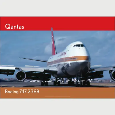 Qantas Boeing 747-238B Historical Art Print - Arr. Sydney 1981 -3 Sizes Poster • $31.58