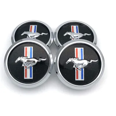 4 Pack Running Horse Tri-bar Fit Mustang Wheel Center Hub Caps 68mm/2.68inch • $18.99