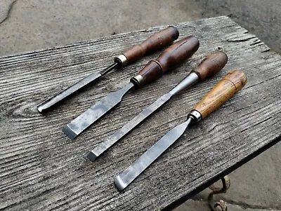 Lot Of 4 Vintage Buck Bros Woodworking Chisels • $52.50