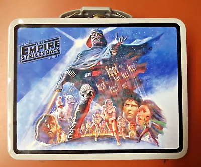 Star Wars The Empire Strikes Back Tin Lunch Box Saga Continues 7.5  X 6  X 3  • $24