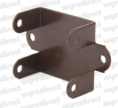£4.90 • Buy Fence Panel Clips / Trellis Clip Brackets 32mm Easy Fit Brown Coated