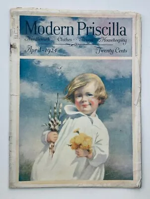 VTG Modern Priscilla Magazine April 1924 Vol 38 No. 111 The Embroidered Shawl • $26.95