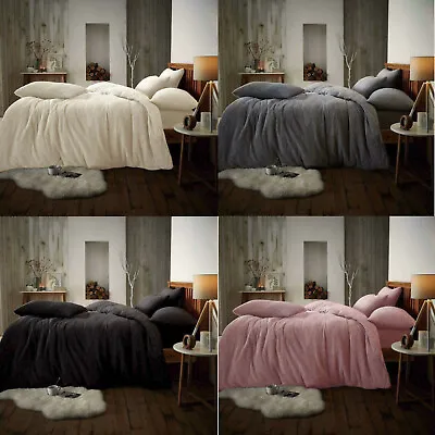 £15.99 • Buy Fleece Duvet Quilt Cover Bedding Thermal  Winter Warm Teddy Snuggle Bear