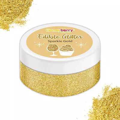 Edible Glitter For Drinks Cakes 15g Gold Rose Gold Silver Shimmering Powder Dust • £8.99