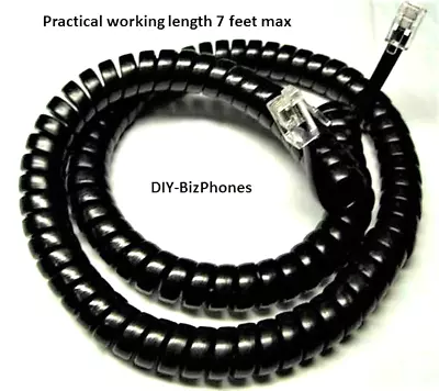 5-Pack Lot Avaya Black Handset Cord Partner Phone 6D 18D Receiver Curly 12Ft • $12.99